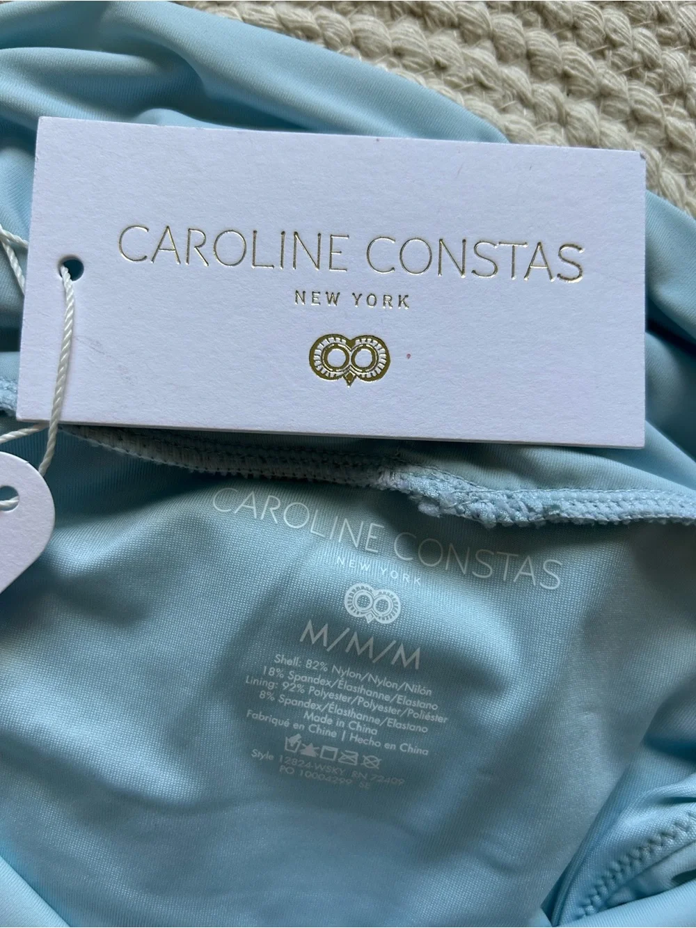 Caroline Constas Bikini Set Swimwear in Pastel Blue